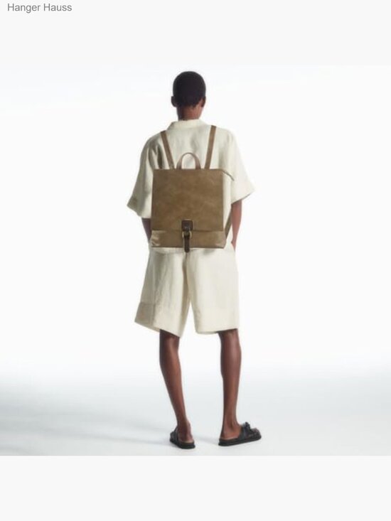 Convertible Leather Backpack Tote Satchel Detachable Straps Laptop Bag main image 6